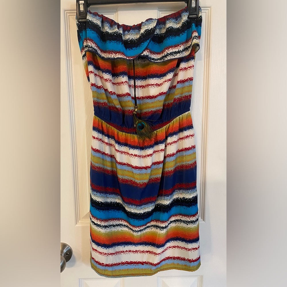 Wish | Striped Strapless Dress, Size S